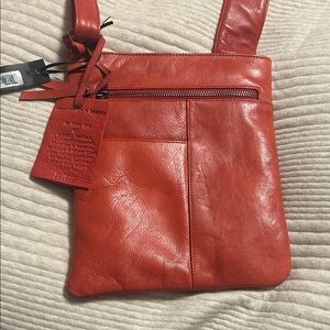 Latico Red Leather Crossbody Bag